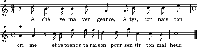 Achève ma vengeance