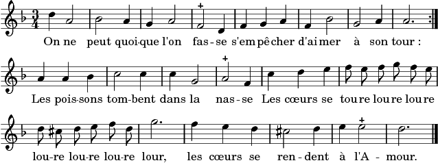 On ne peut, quoi que l'on fasse