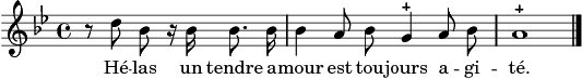 Hélas un tendre amour